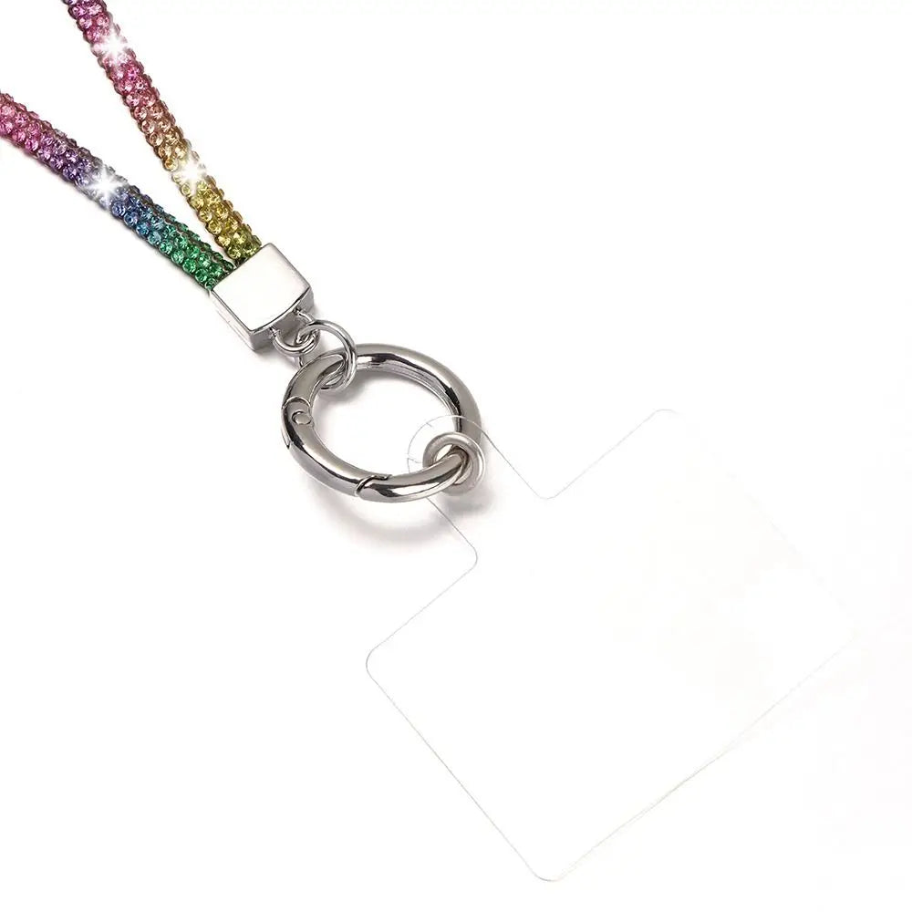 Glitter Keychain Bling Bling Crystal Anti-lost Rope Hanging Cord Chain Straps Rhinestone Phone Lanyard
