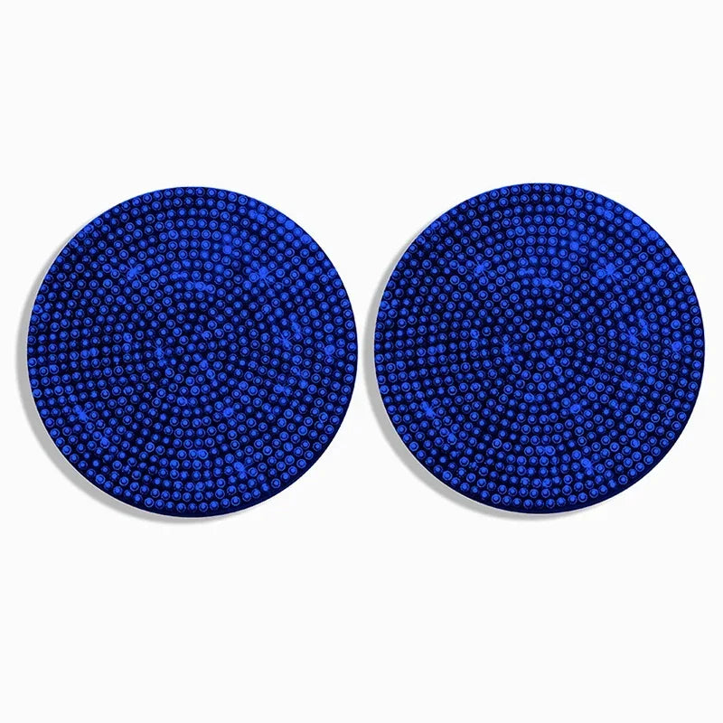 Cute Bling Car Cup Holder Coaster Mat with Rhinestone for Women Girl Universal Anti Slip Automotive Interior Accessories