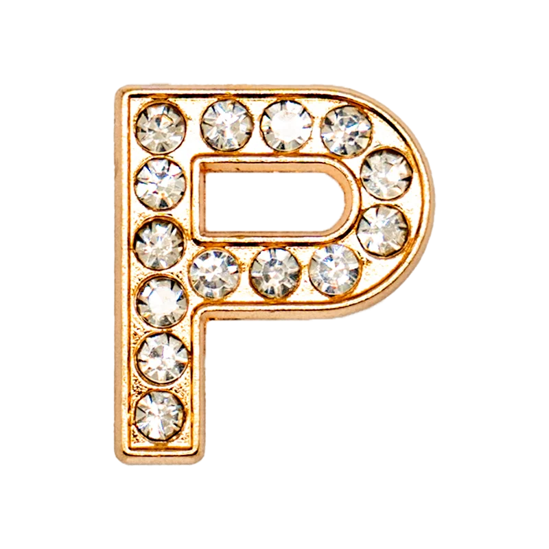 1pcs Letters Luxury Shoe Charms Alphabet Shoe Decorations Pins for Sandals Women Girls Gifts Bling Accessories
