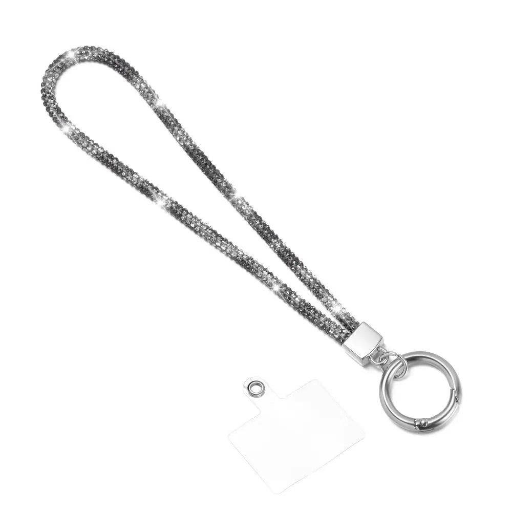 Glitter Rhinestone Phone Lanyard Phone Crystal Wrist Straps Keychain Hanging Anti-lost Rope Bling Bling Hanging Cord