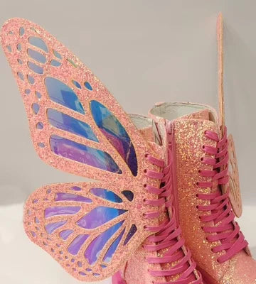 Butterfly Wings Bling Shoes Decorations Women Boots Decor