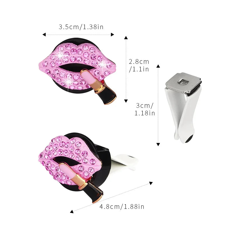 Lipstick Car Decoration Interior Air Freshener Auto Outlet Perfume Clip Car Scent Diffuser Bling Car Accessories Girls Gifts