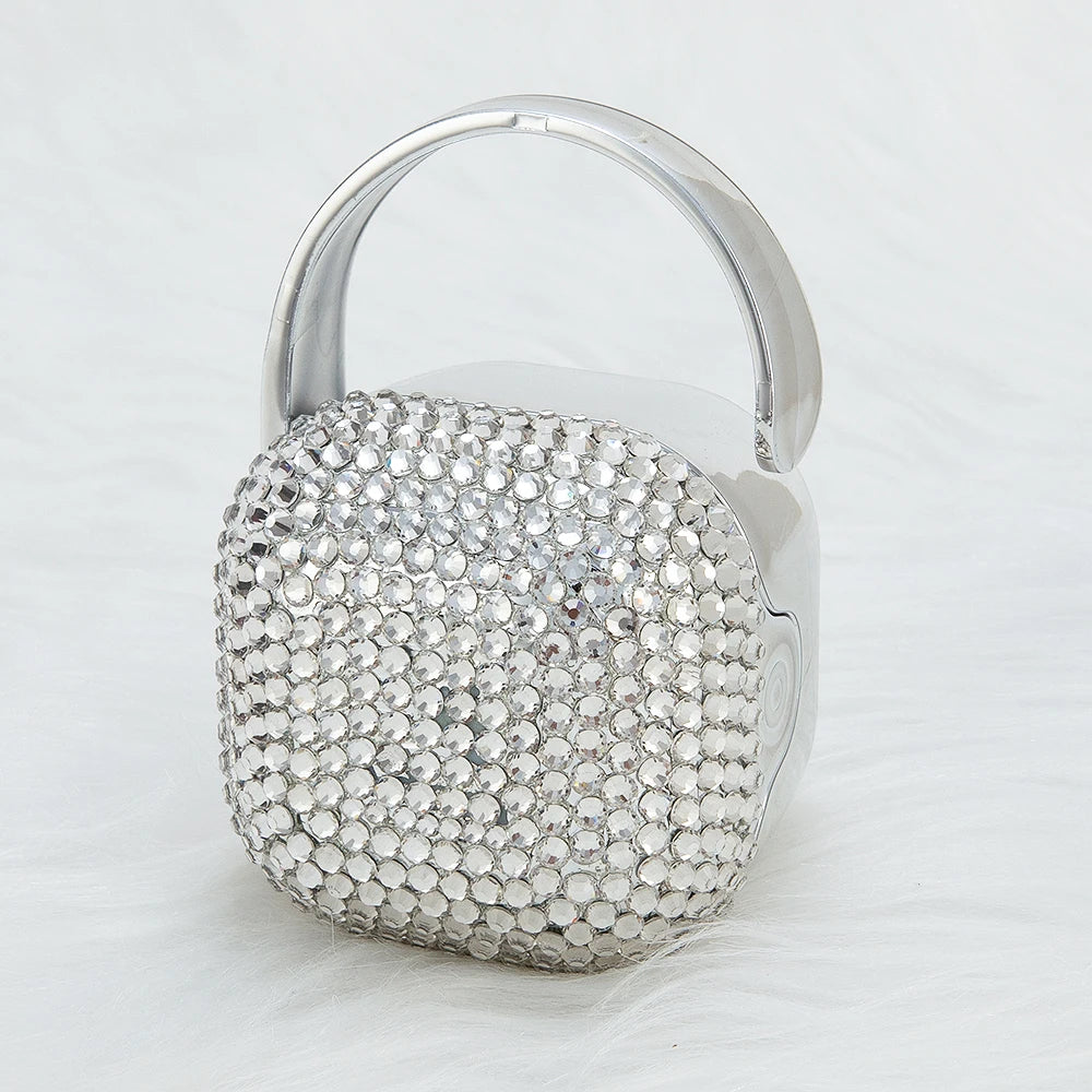 MIYOCAR bling silver Metallic bling pacifier box pacifier holder BPA free Luxury baby shower gift